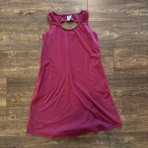 Aventura Pink Sleeveless Dress Cut Out Pockets Fair Trade